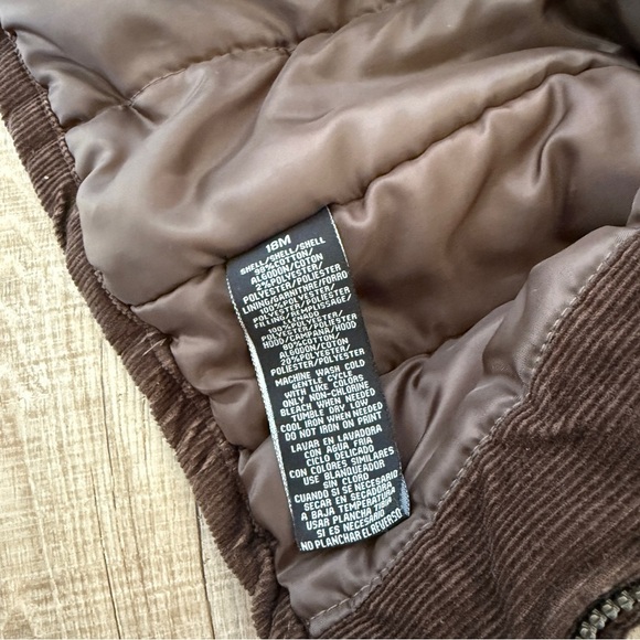 Calvin Klein Baby Puffer corduroy Jacket 18 Months Fall - Picture 2 of 6